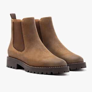 Thursday Boot Company Brown Suede Chelsea Lug Boots